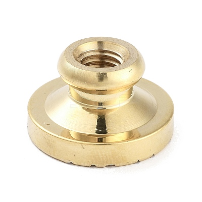 Texture Theme Roung Brass Stamp Head LS-AJEW-M036-06H-G-1