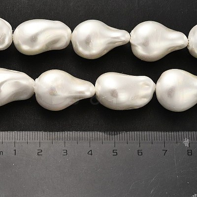 Electroplate Porcelain Beads Strands BSHE-C009-04A-1
