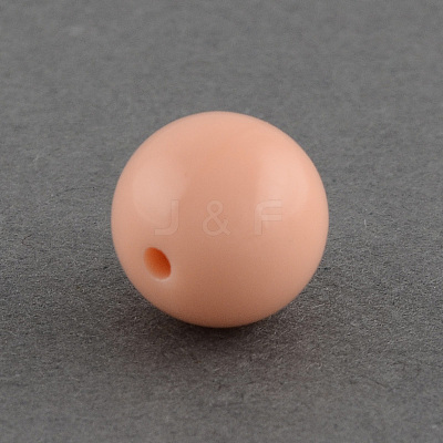 Solid Chunky Bubblegum Acrylic Ball Beads SACR-R835-8mm-07-1
