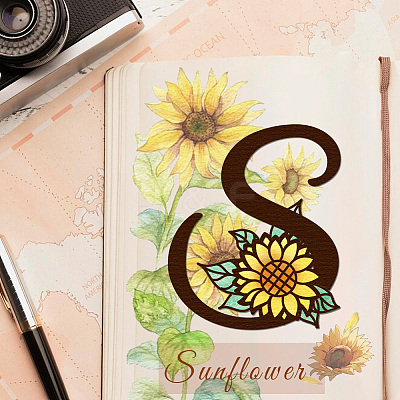 Flower Letter S Carbon Steel Cutting Dies Stencils DIY-WH0309-2371-1
