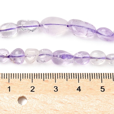 Natural Light Amethyst Nuggets Beads Strands G-J335-11-1