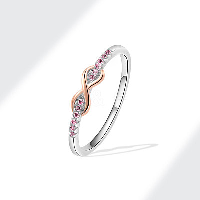 Brass Micro Pave Cubic Zirconia Finger Rings for Women FS-WGAD63B-07-1