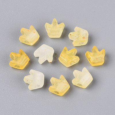 Frosted Transparent Acrylic Beads FACR-T009-01F-1