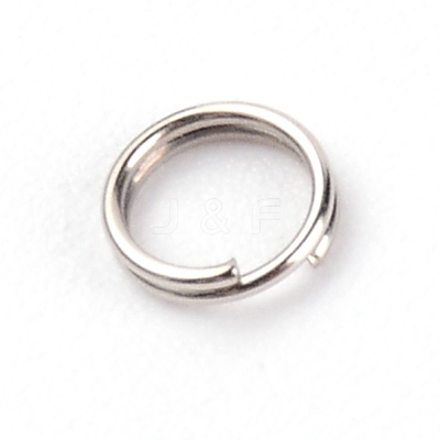 201 Stainless Steel Split Ring STAS-WH0026-03D-1