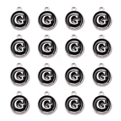 Platinum Plated Alloy Charms LS-ENAM-S118-02G-P-1
