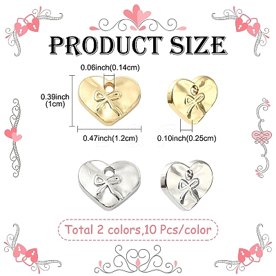 20Pcs 2 Colors Rack Plating Alloy Pendants FIND-YW0012-56-1