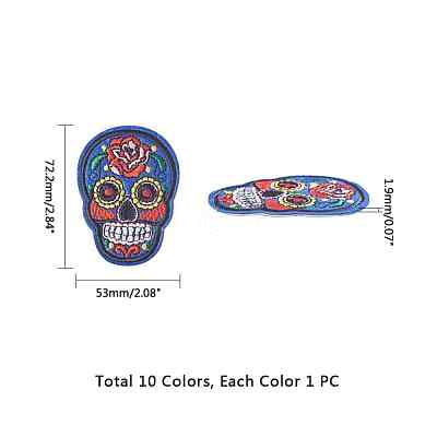 PandaHall Elite Computerized Embroidery Cloth Iron On Patches DIY-PH0024-85-1