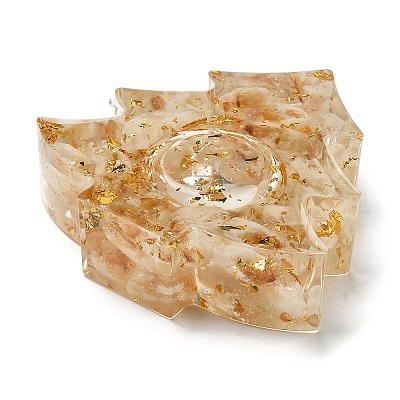 Natural Citrine & Resin Candle Holder Molds DJEW-H012-03A-1