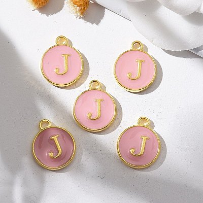 Golden Plated Alloy Enamel Charms LS-ENAM-S118-07J-1