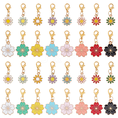 32Pcs 16 Styles Alloy Enamel Shoes Charms HJEW-PH01947-1