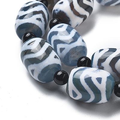 Tibetan Style dZi Beads Strands G-NH0037-C01-02-1