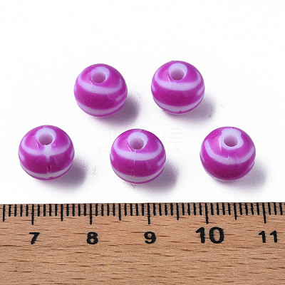 Opaque Striped Acrylic Beads MACR-S373-27D-02-1