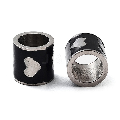 201 Stainless Steel Enamel Beads STAS-Z057-25P-1