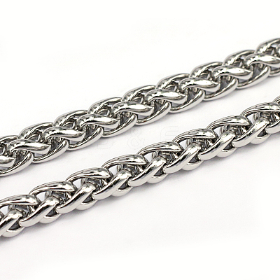 Tarnish Resistant 304 Stainless Steel Wheat Chains CHS-L001-30-7mm-1