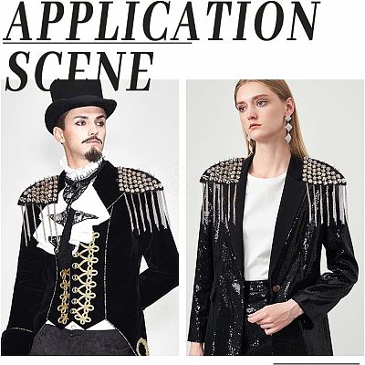Fashionable Tassel Epaulettes AJEW-WH0235-47P-1