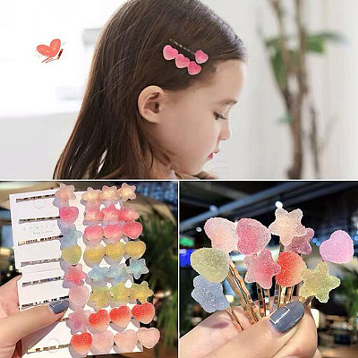 75Pcs 3 Styles Rainbow Color Resin Imitation Candy Cabochons RESI-GO0001-04-1