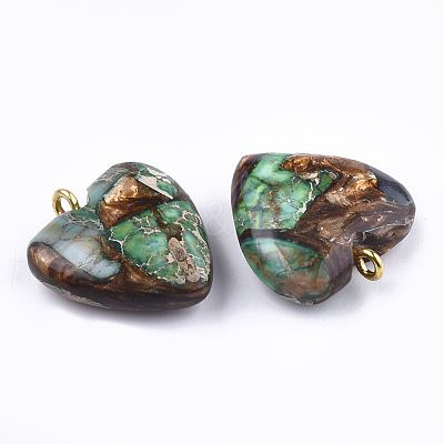 Assembled Bronzite and Imperial Jasper Pendants X-G-T111-04J-1