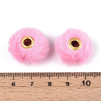 Imitation Rabbit Hair European Beads FIND-WH0126-574A-09-1