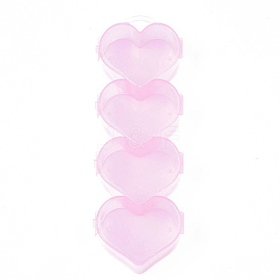 Heart Polypropylene(PP) Bead Storage Container LS-CON-N011-030A-1