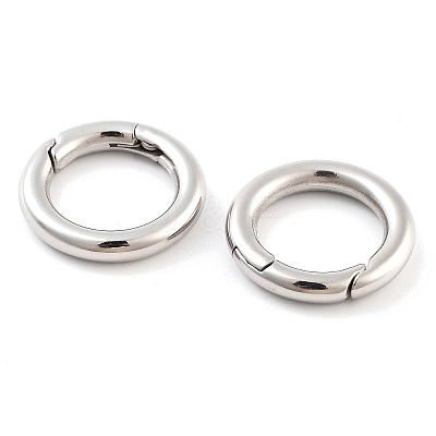 Non-Tarnish 316 Stainless Steel Spring Gate Rings STAS-M296-01P-A-01-1