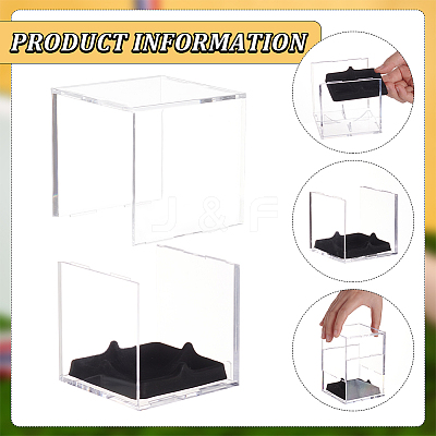 Square Actylic Display Box ODIS-WH0002-77-1