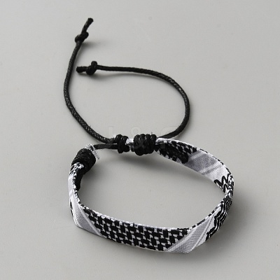 Ethnic Style Polyester Cord Braided Bracelets for Men Women BJEW-WH0022-66D-1
