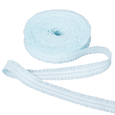 Polyester Ruffled Elastic Cord EW-WH0015-02B-1