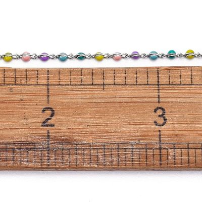 304 Stainless Steel Enamel Twisted Chains X-STAS-R100-40B-1