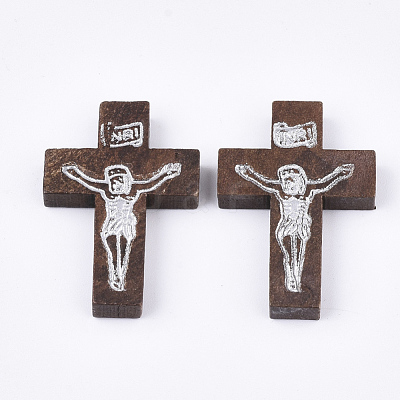 Printed Wooden Pendants WOOD-S050-35A-04-1