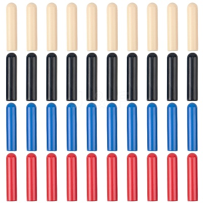 40Pcs 4 Colors Alloy Cord End FIND-GF0008-47A-1