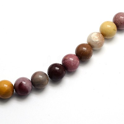 Natural Mookaite Round Beads Strands X-G-O047-12-6mm-1