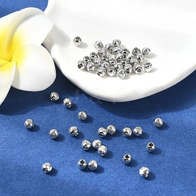 SHEGRACE Brass Textured Round Beads XGRPCU874-297P-1