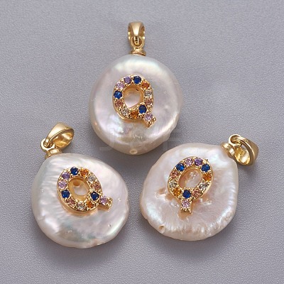 Natural Cultured Freshwater Pearl Pendants KK-L187-B-01Q-1
