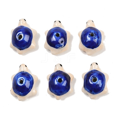 Handmade Bright Glazed Porcelain Beads PORC-CJC0009-03D-1
