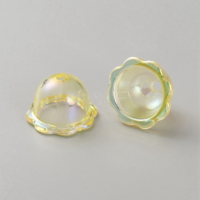 UV Plating Acrylic Bead Caps OACR-CJC0008-09F-1