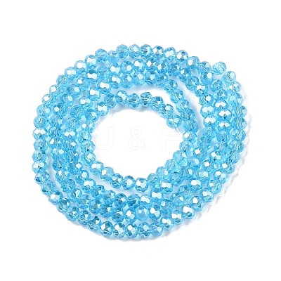 Electroplate Glass Beads Strands EGLA-A044-T2mm-A08-1