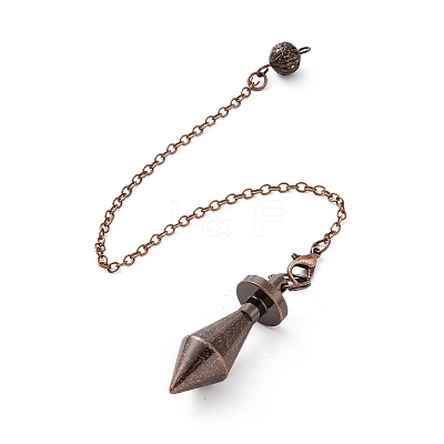 Brass Dowsing Pendulum Big Pointed Pendants KK-A169-01-1