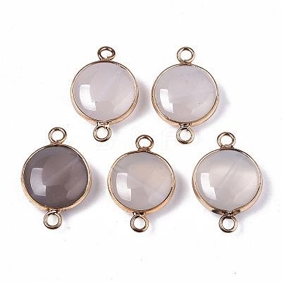 Natural Grey Agate Links Connectors LS-G-N326-85J-1
