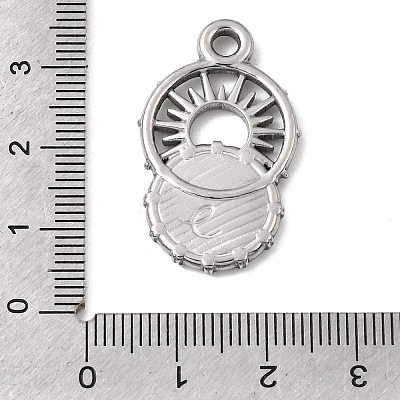 Sun 304 Stainless Steel Pendant Cabochon Setting STAS-P454-12P-1