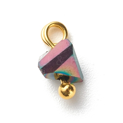 Electroplate Glass Charms PALLOY-JF00821-02-1
