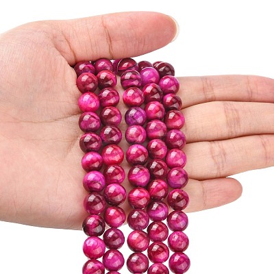 Natural Rose Tiger Eye Beads Strands X-G-G099-8mm-3-1