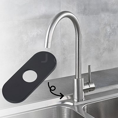 Oval Stainless Steel Faucet Hole Covers STAS-WH20001-18F-EB-1