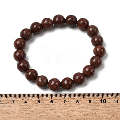 Natural Coffee Jasper Beads Bracelets BJEW-A153-01B-1