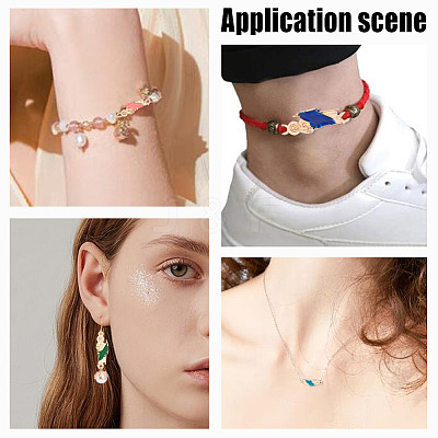 30Pcs 5 Colors Religion Alloy Enamel Connector Charms FIND-GO0001-62-1