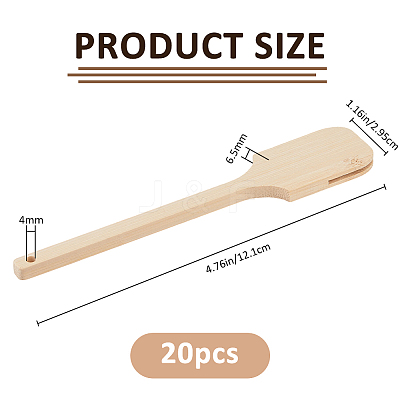 20Pcs Bamboo Short Fan Handle DIY-FH0010-40A-1