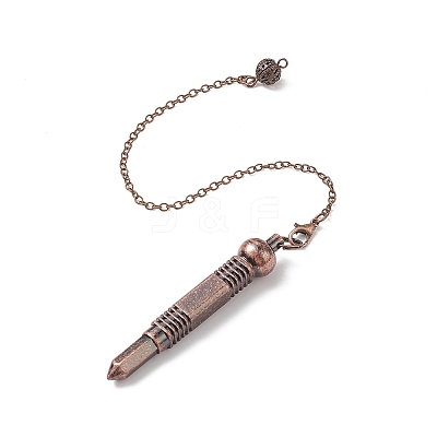 Brass Bullet Dowsing Pendulum Pendants HJEW-G020-02-1