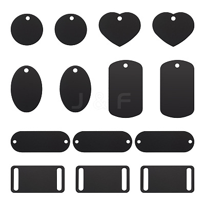 30Pcs 6 Style Aluminum Pendants FIND-BT0001-23-1