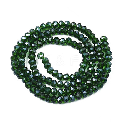 Electroplate Glass Beads Strands EGLA-A034-T4mm-B28-1