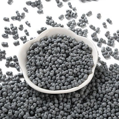 Rubberized Style Glass Seed Beads SEED-Z003-01C-1