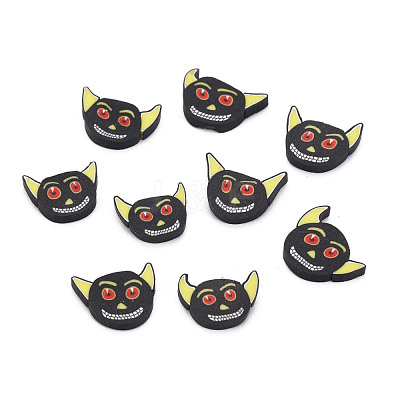 Halloween Handmade Polymer Clay Cabochons CLAY-N006-109-1